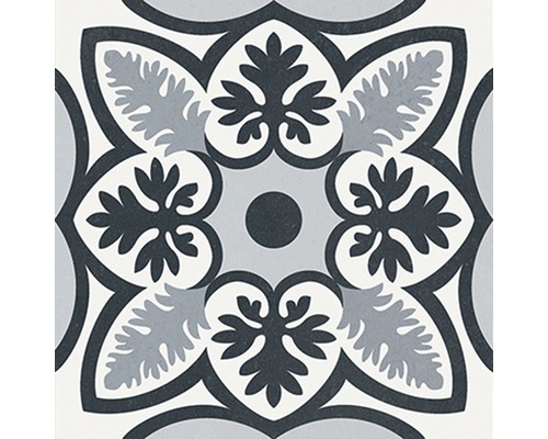 Porseleinen wand- en vloertegel Heritage taco zwart in 76 verschillende designs 16,5 x 16,5 cm