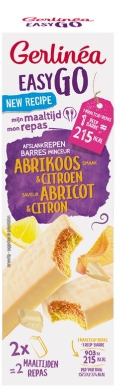 Gerlinea Easy Go Repen Abrikoos Citroen 116 Gram 2 Stuks