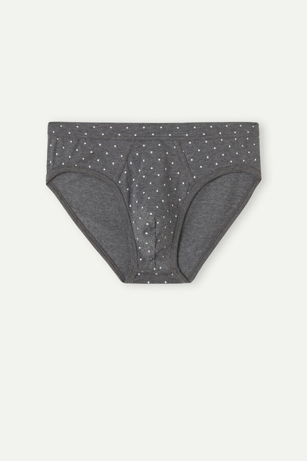 Cueca de algodão elástico Supima® com estampa de bolinhas