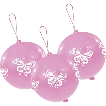 amscan Latexballons Punch Balls Schmetterling, 3 Stück