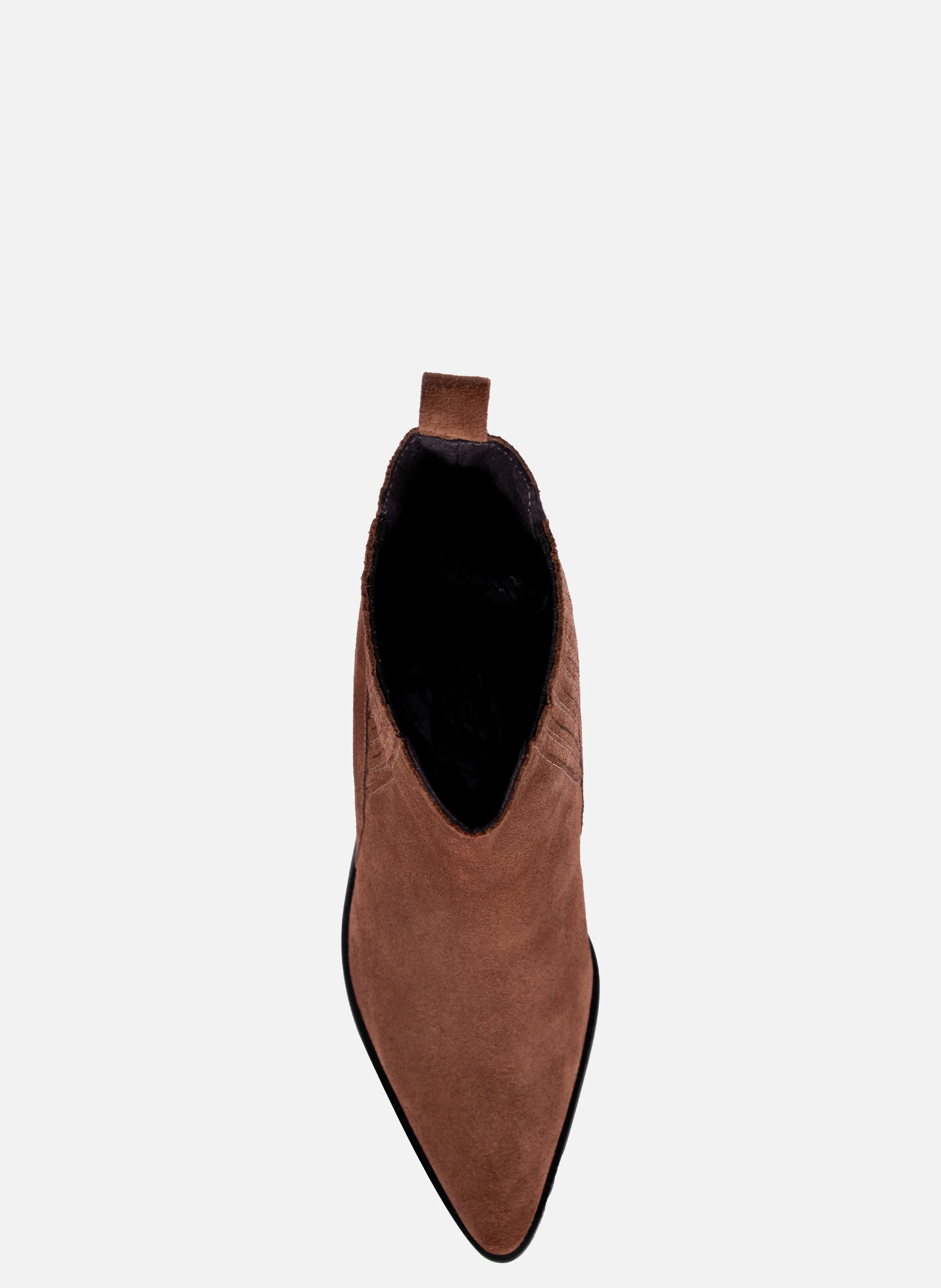 Bottines santiag cuir daim | Marron