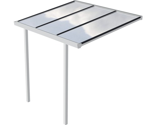 Easy Edition terrasoverkapping met opaal polycarbonaat, 300x250 cm, wit