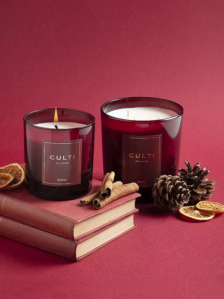 CULTI Weihnachtskerze GIOIA 550g Rot dunkelrot