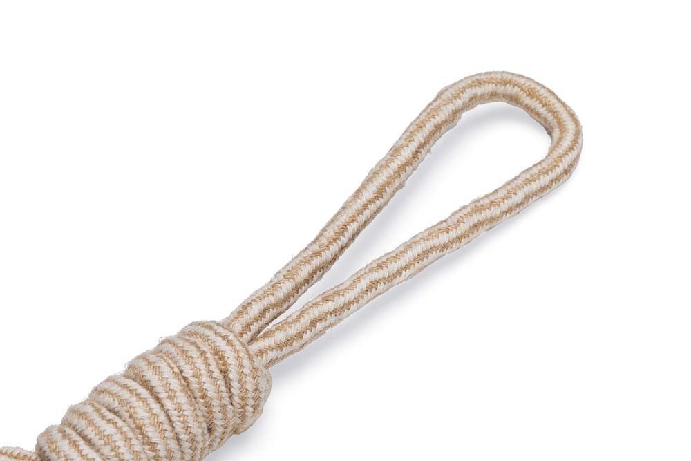 Beeztees Dirk - Flostouw - Koffiehout - Hondenspeelgoed - Hout|Wit - 31x8x8 cm - Medium