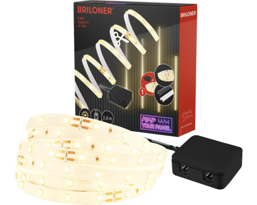 Pimp je Panel LED Strip Starter Set aan/uit 500 lm 3000 K warm wit 2,6 m 230V geschikt voor akoestische panelen