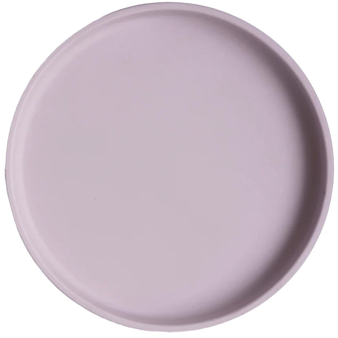 Mushie siliconen bord met zuignap - soft lilac
