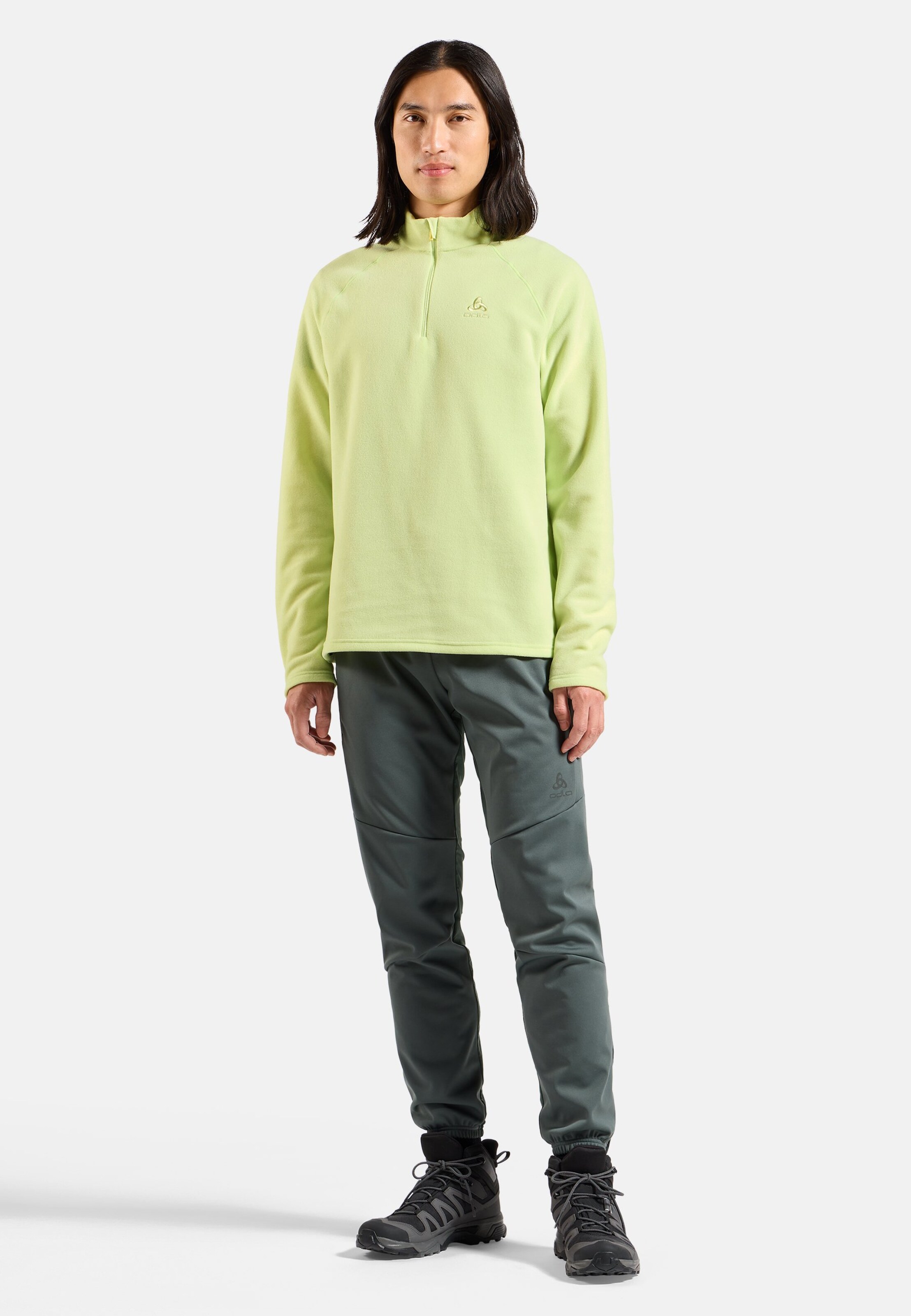 Rigi Mid Layer mit Halbreissverschluss in shadow lime
