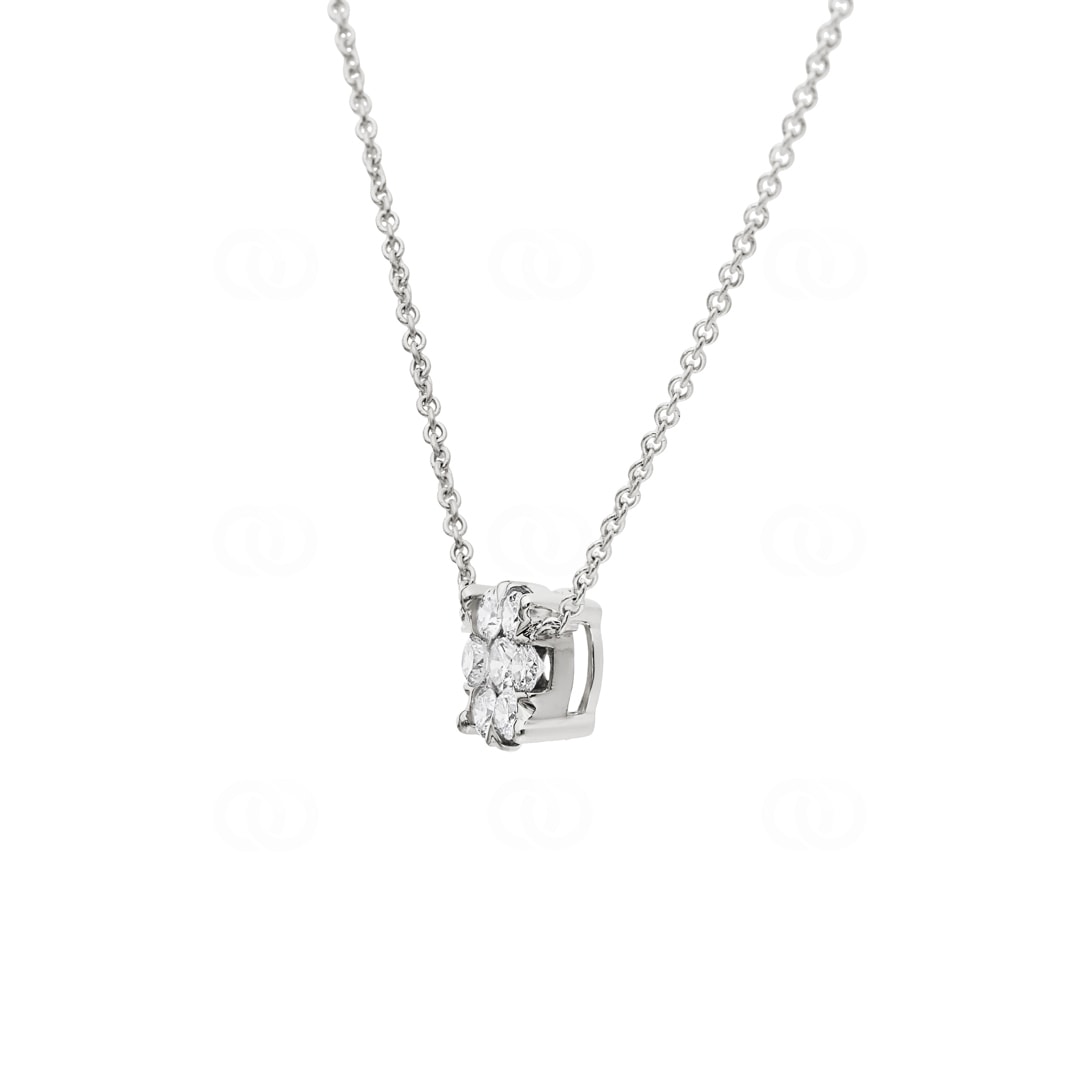 Collier 750/18 K Weissgold mit Diamanten 0.50ct H/Si