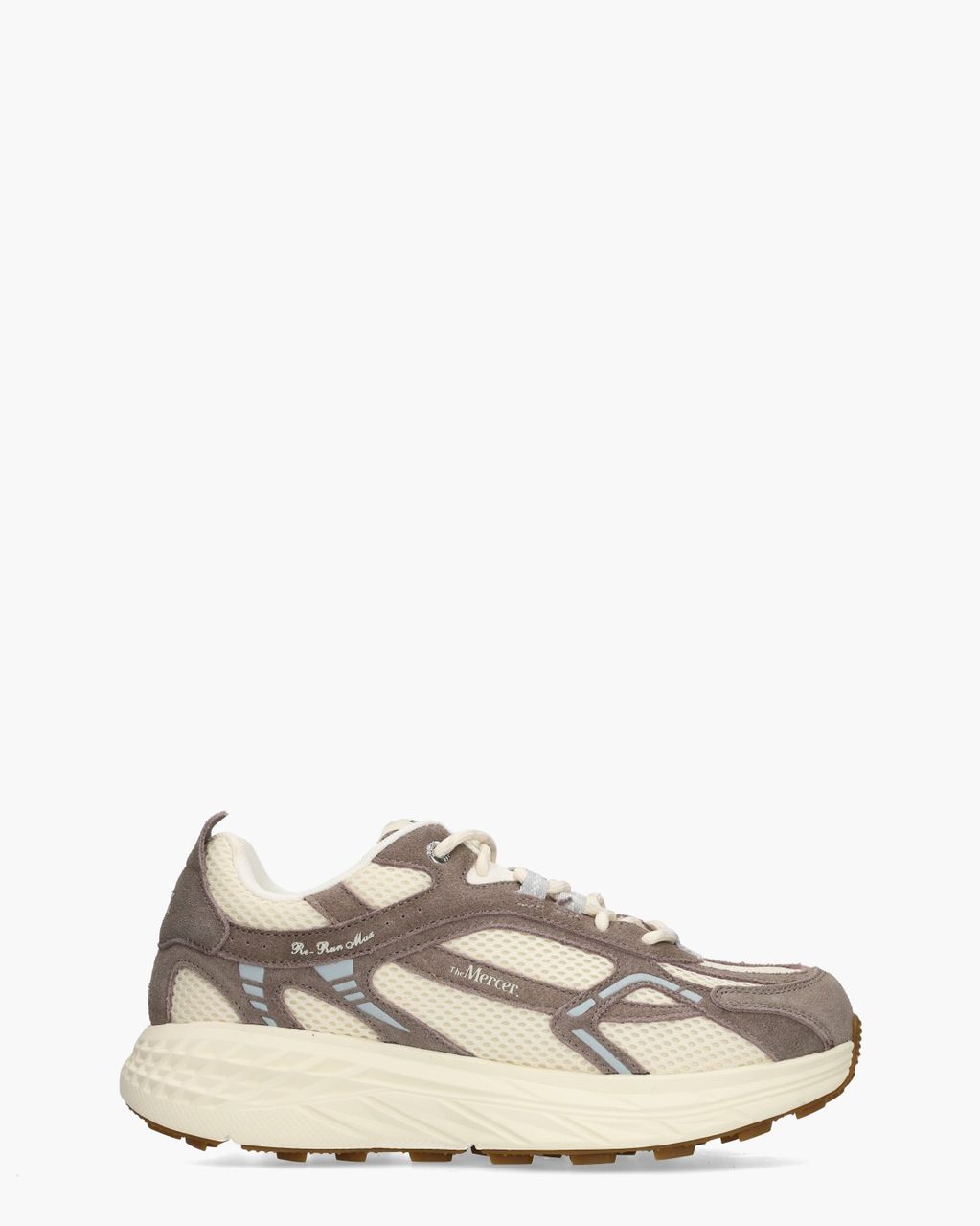 Mercer Amsterdam The Re-Run Max Suède Off-White/Taupe Herensneakers