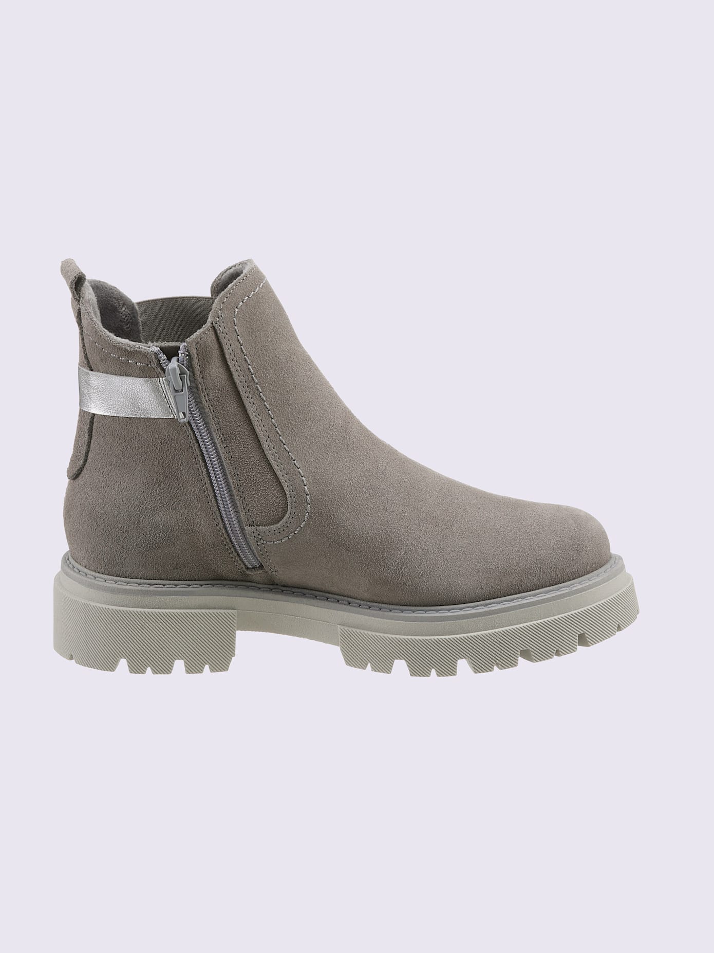 Bottines cuir velours de vache.