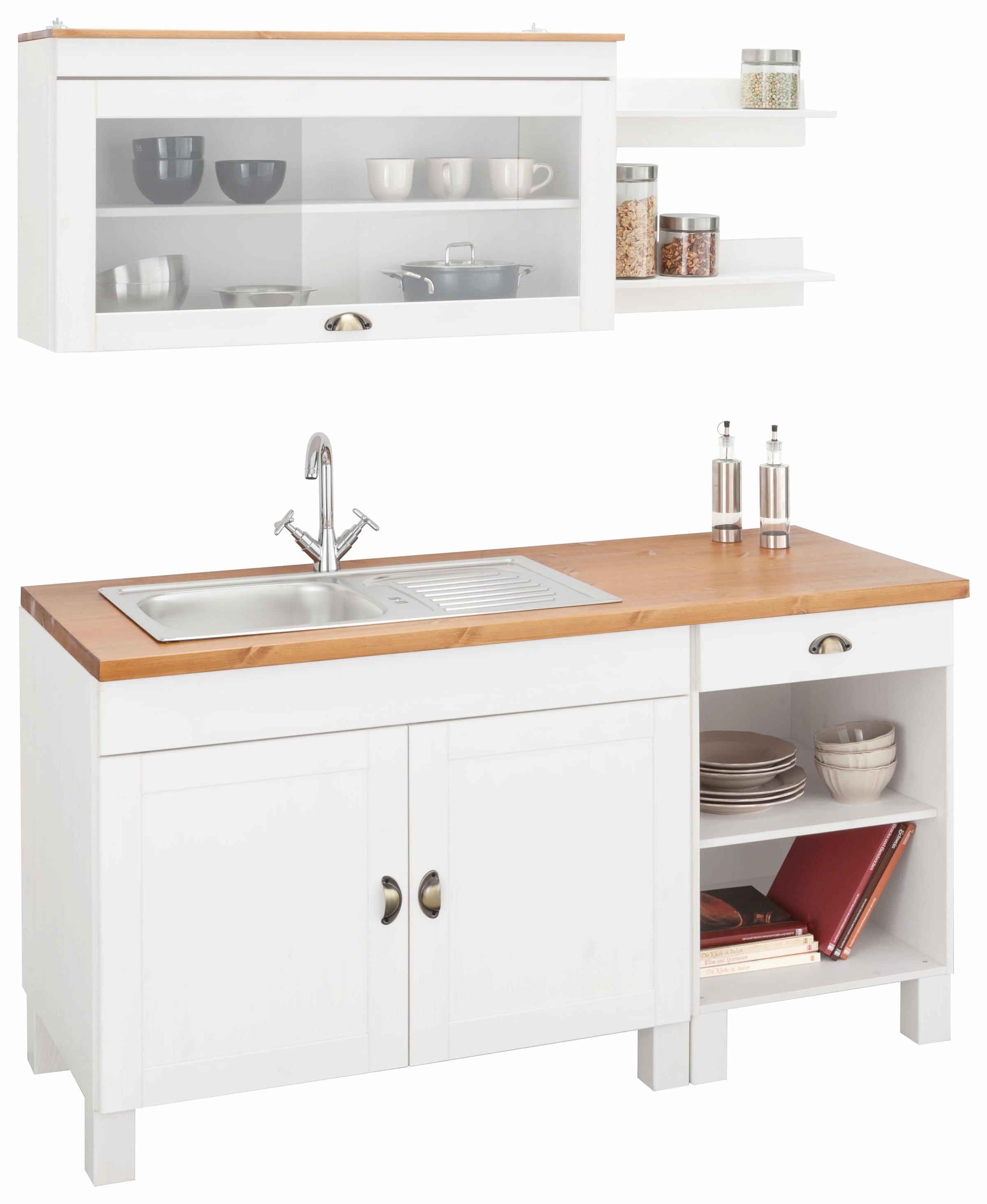 Home affaire Pantryküche »Oslo« Breite 150 cm, Arbeitsplatte 35mm stark, ohne E-Geräte