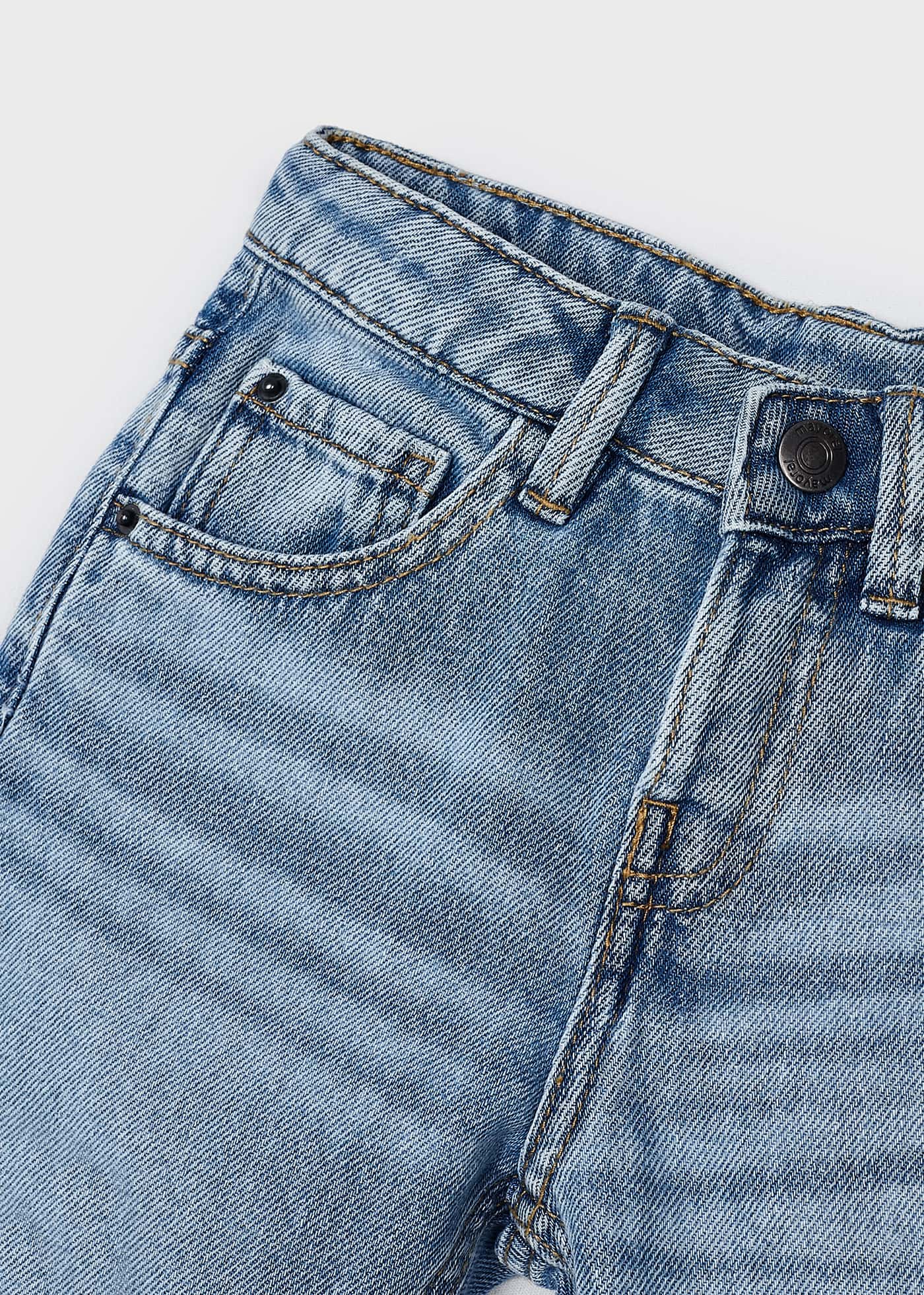 Calça jeans reta Better Cotton para meninos, denim médio
