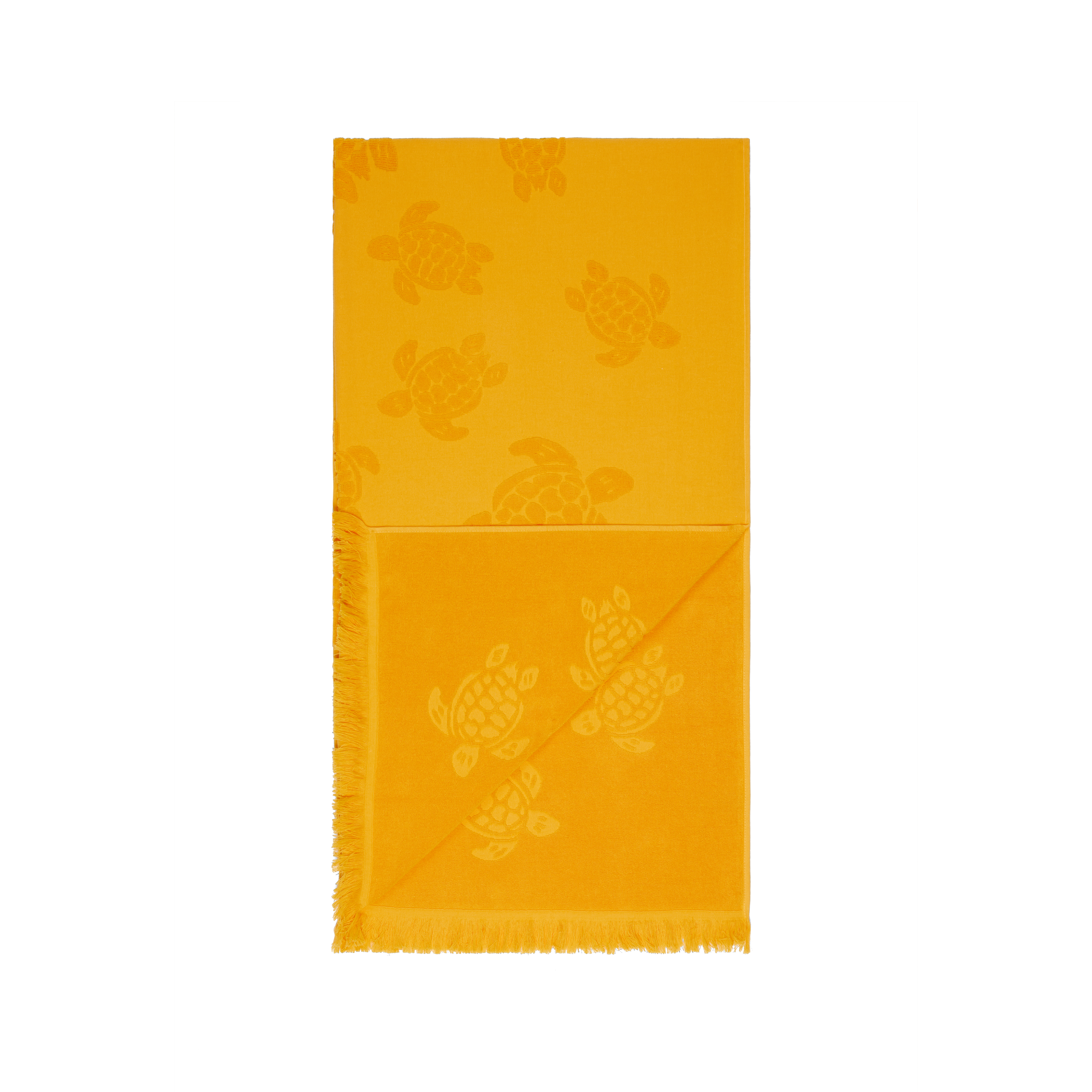 Serviette de Plage Fouta Uni en coton biologique Jacquard Tortues | Serviette Vilebrequin STHU1201