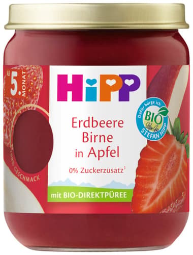 HiPP Bio Früchte Erdbeere Birne in Apfel