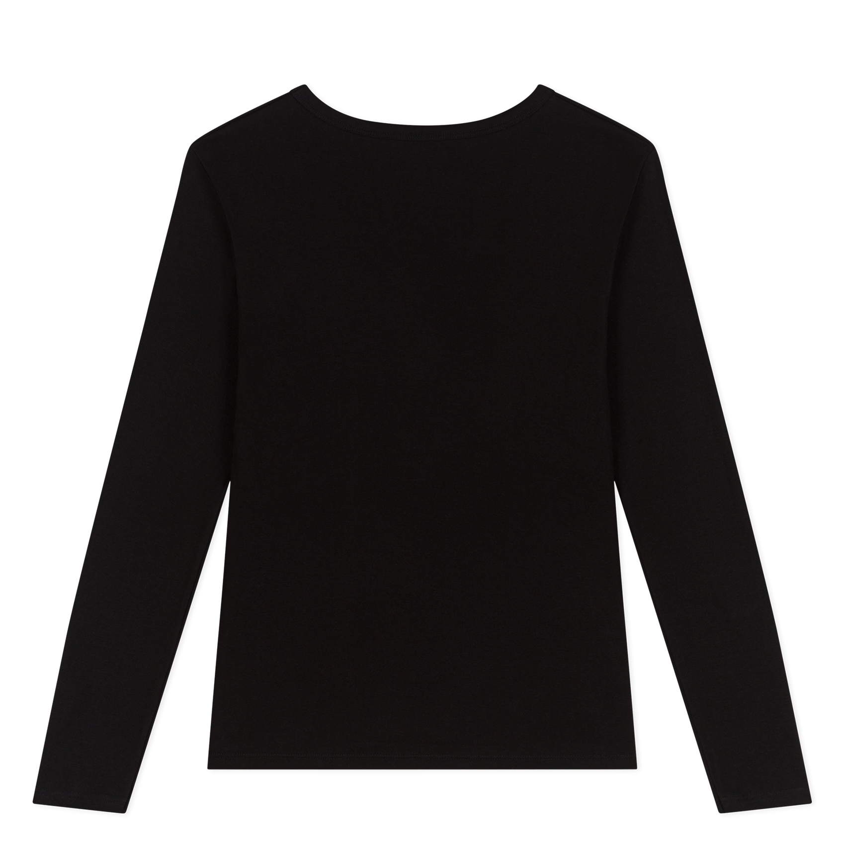 Tee-shirt col V en coton | Noir