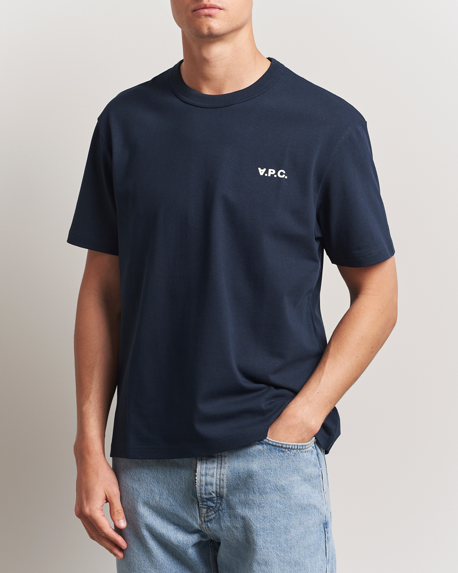 A.P.C. Boxy Fit Petit VPC T-Shirt Dark Navy/Ecru