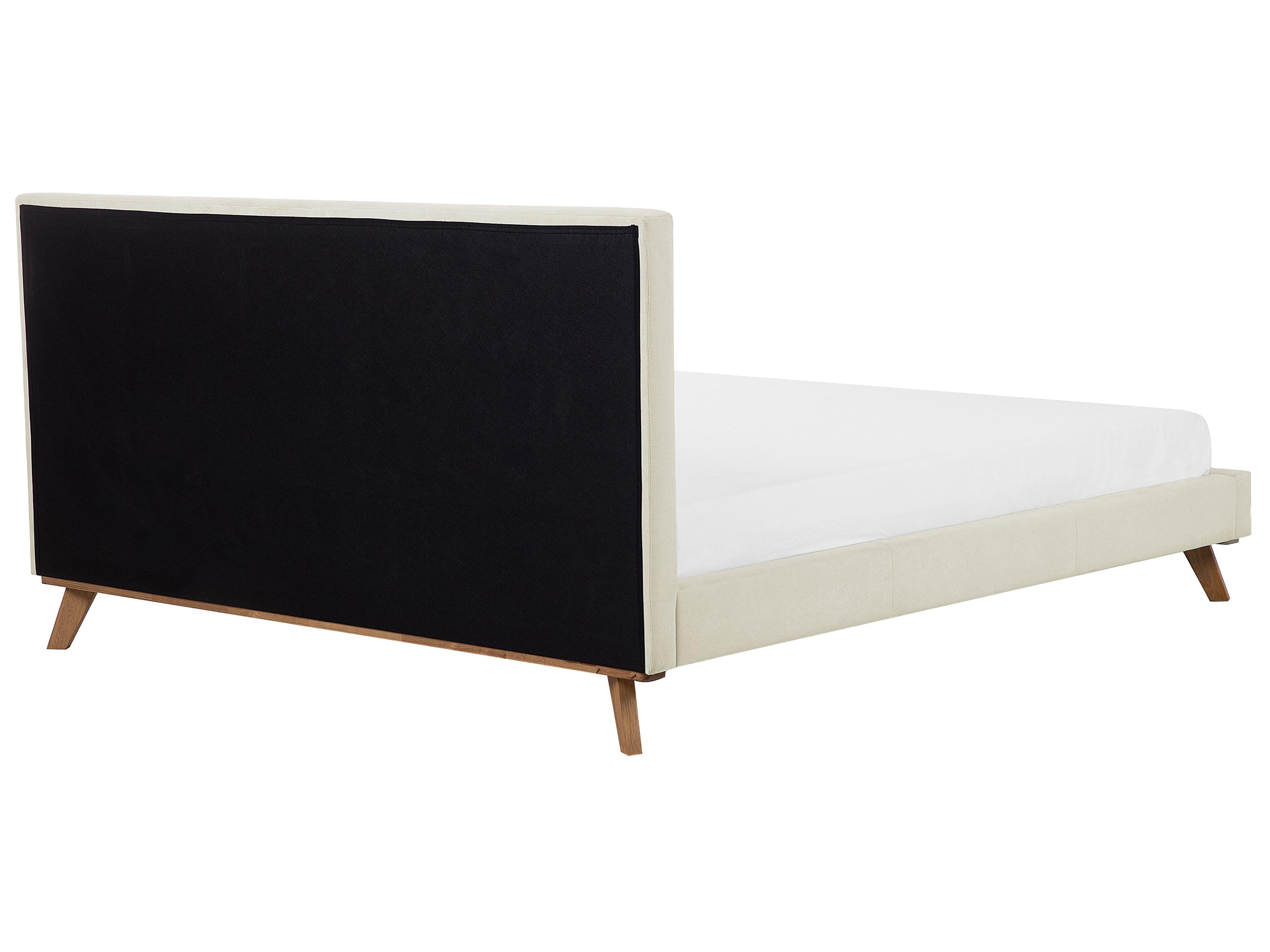 Bed Chenille TALENCE 180 x 200 cm Lichtbeige