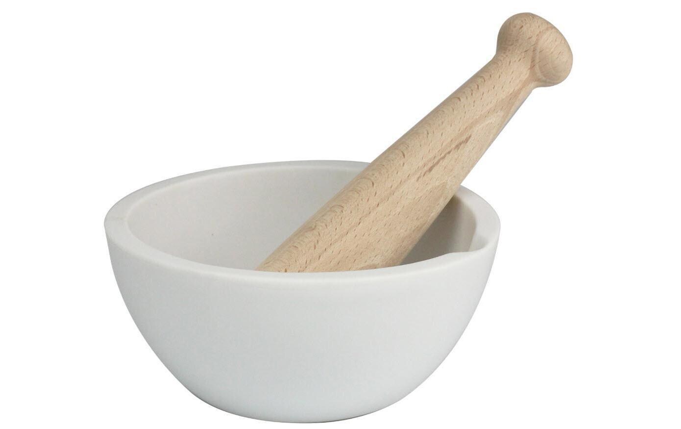 Mörser mit Stössel Panoply 8.5 cm, PorzellanMörser aus Porzellan und Holz