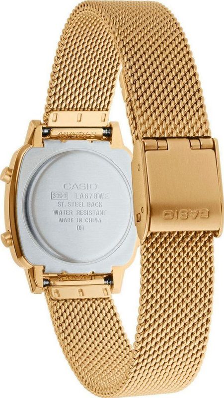 Casio - Retro - Dames Horloge - Geel - Kunststof - RVS Band