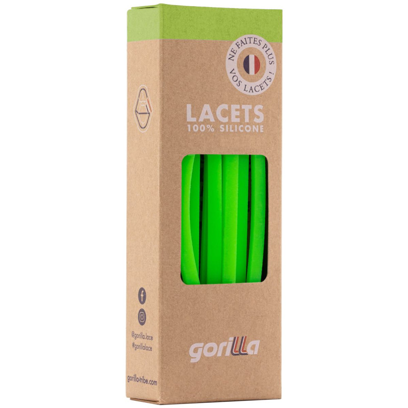 Gorilla Gorilla Lacets Fins Vert Néon