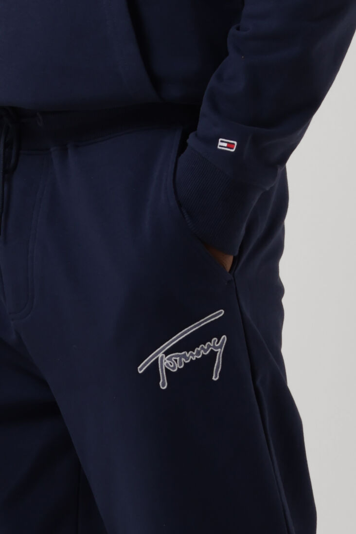 TOMMY JEANS donkerblauwe tommy jeans sweatpant tjm reg signature sweatpants