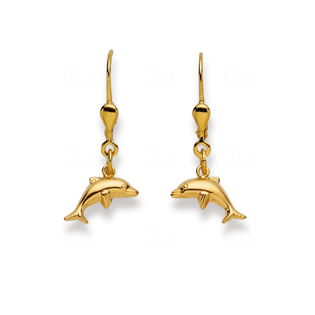Ohrhänger 750/18 K Gelbgold Delfin