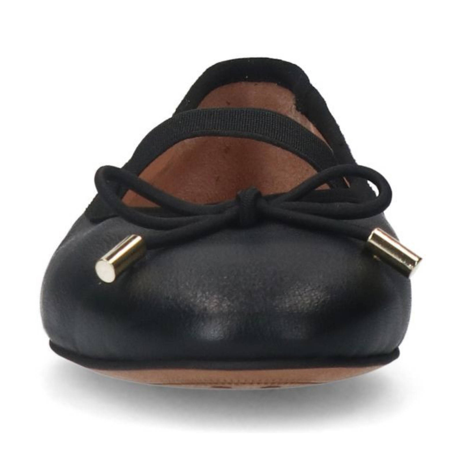 Sacha leren ballerina's zwart