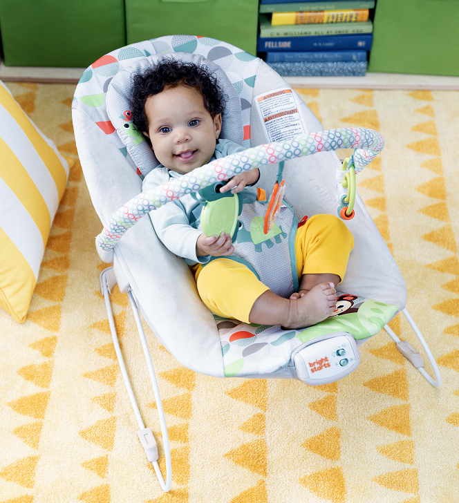 Bright Starts - Vippe skråstol, Happy Safari Bouncer™ - (BS-11508)