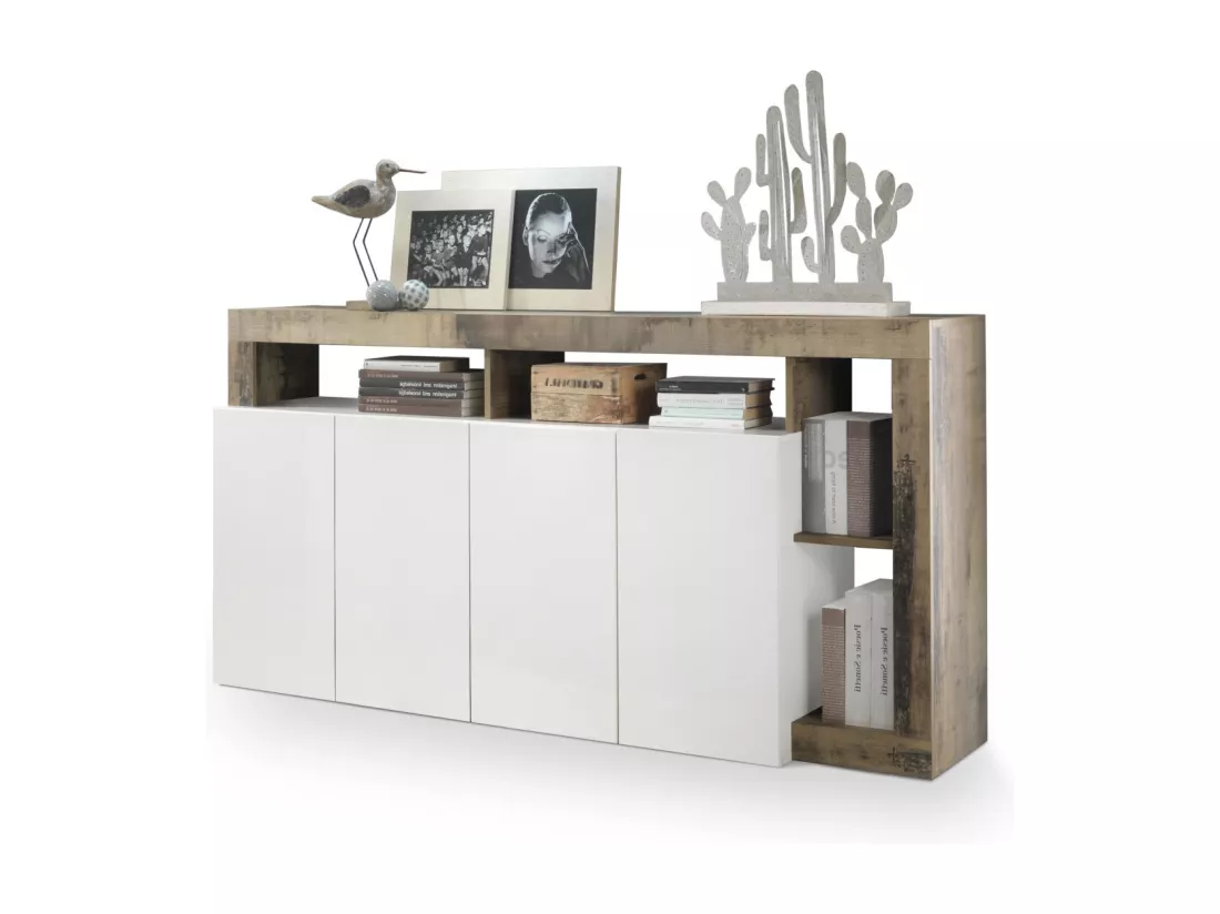 Buffet AMOS blanc/poirier