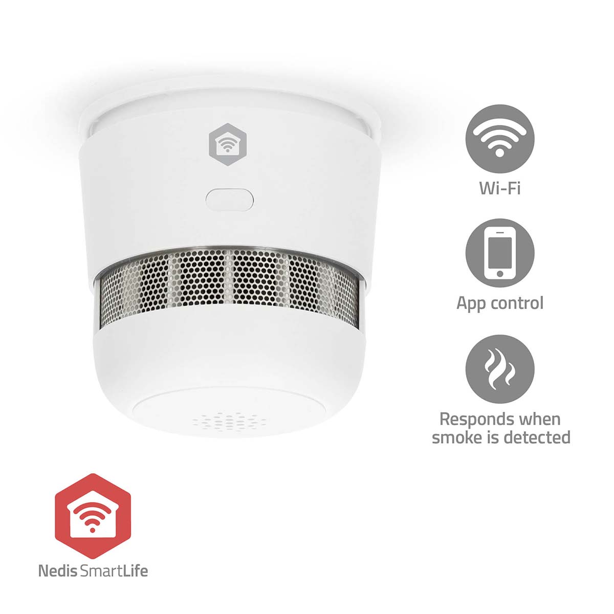 Nedis zbds11wt smartlife rookmelder - wit