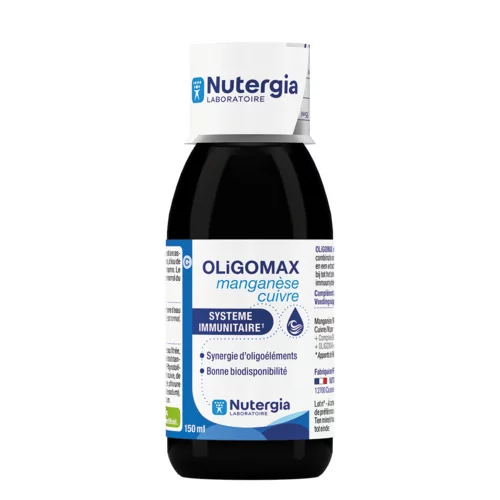 Défenses naturelles - OLiGOMAX Manganèse - Cuivre - Système immunitaire -150ml