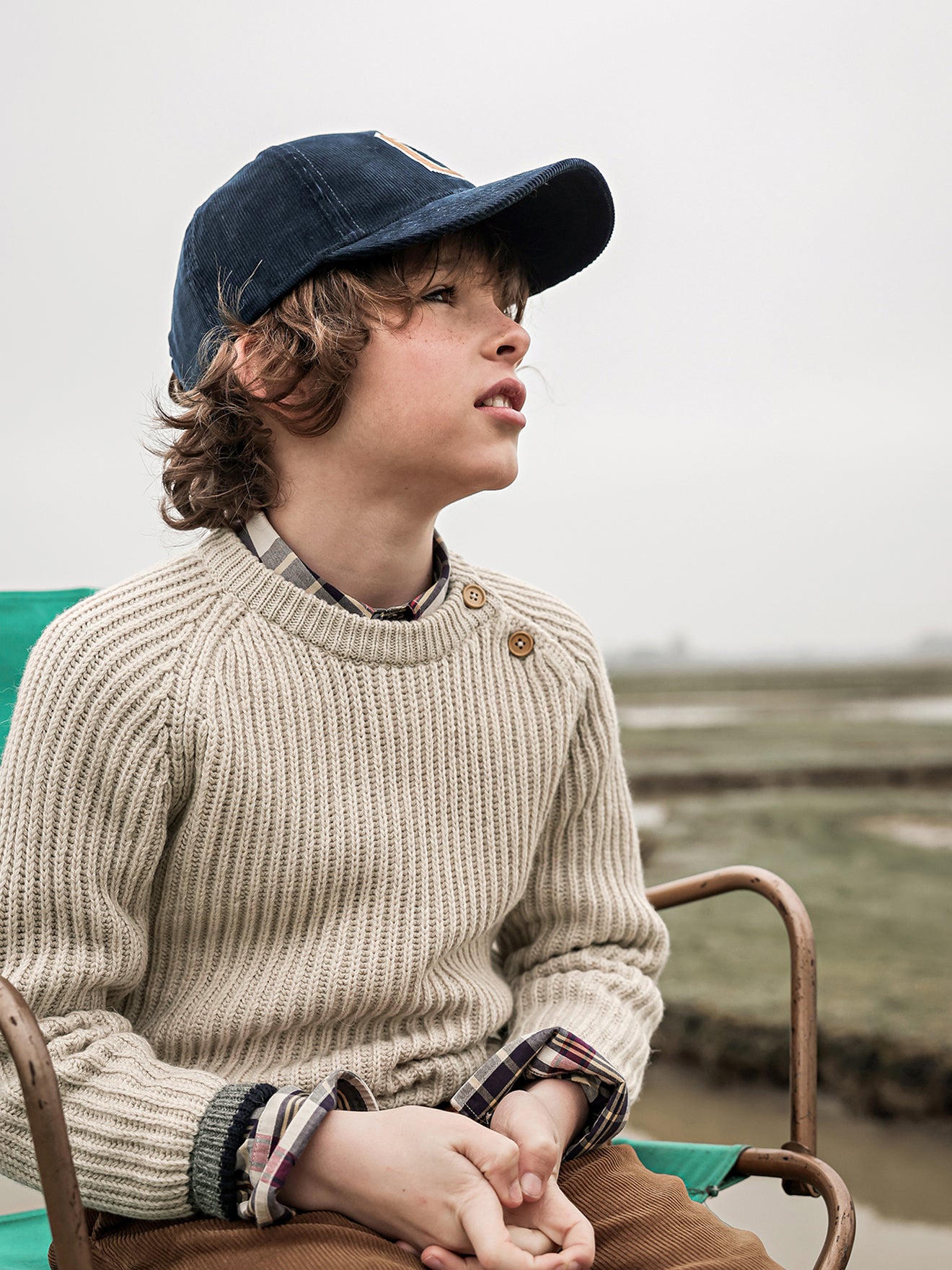 Pull Garçon en côtes anglaises