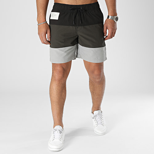 Short De Bain Dirik Vert Kaki Noir Gris