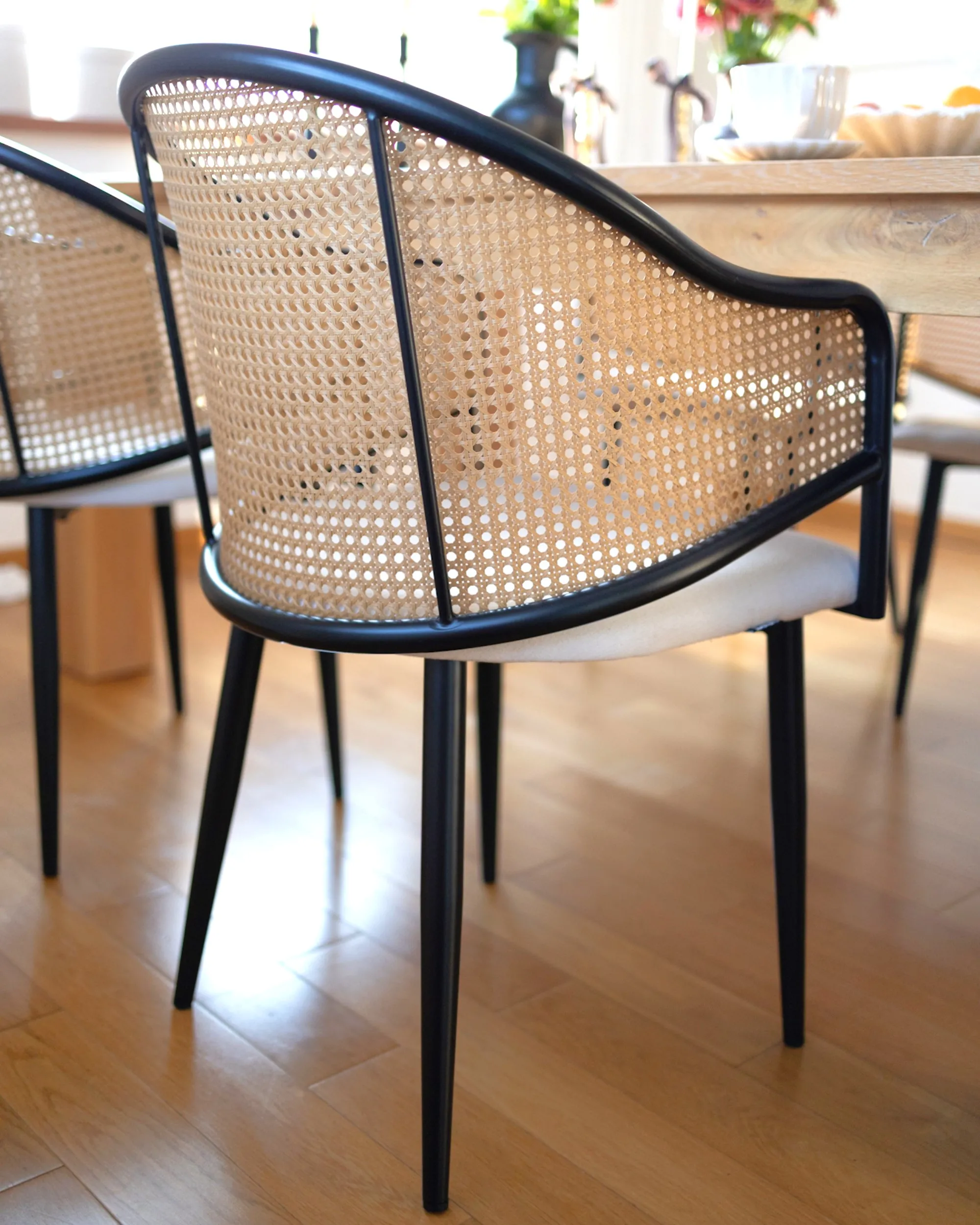Set van 2 eetkamerstoelen WEIMAR Metaal Zwart