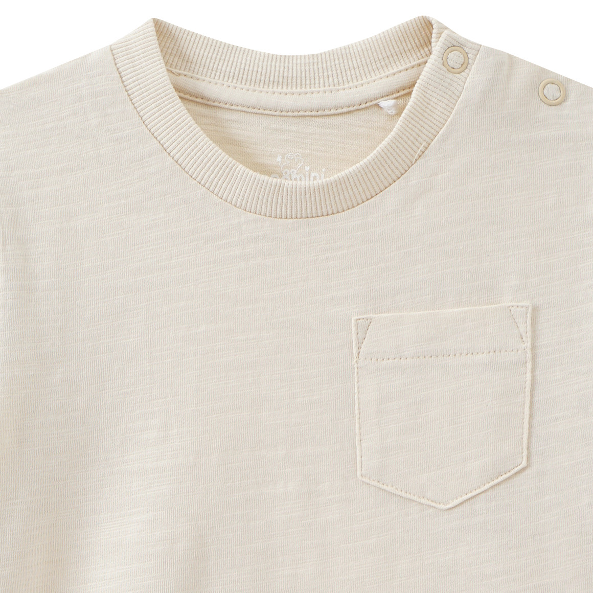 Topomini Baby T-Shirt mit Brusttasche beige