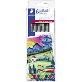 STAEDLER Feutre double pointe 'Asie', étui en carton de 6