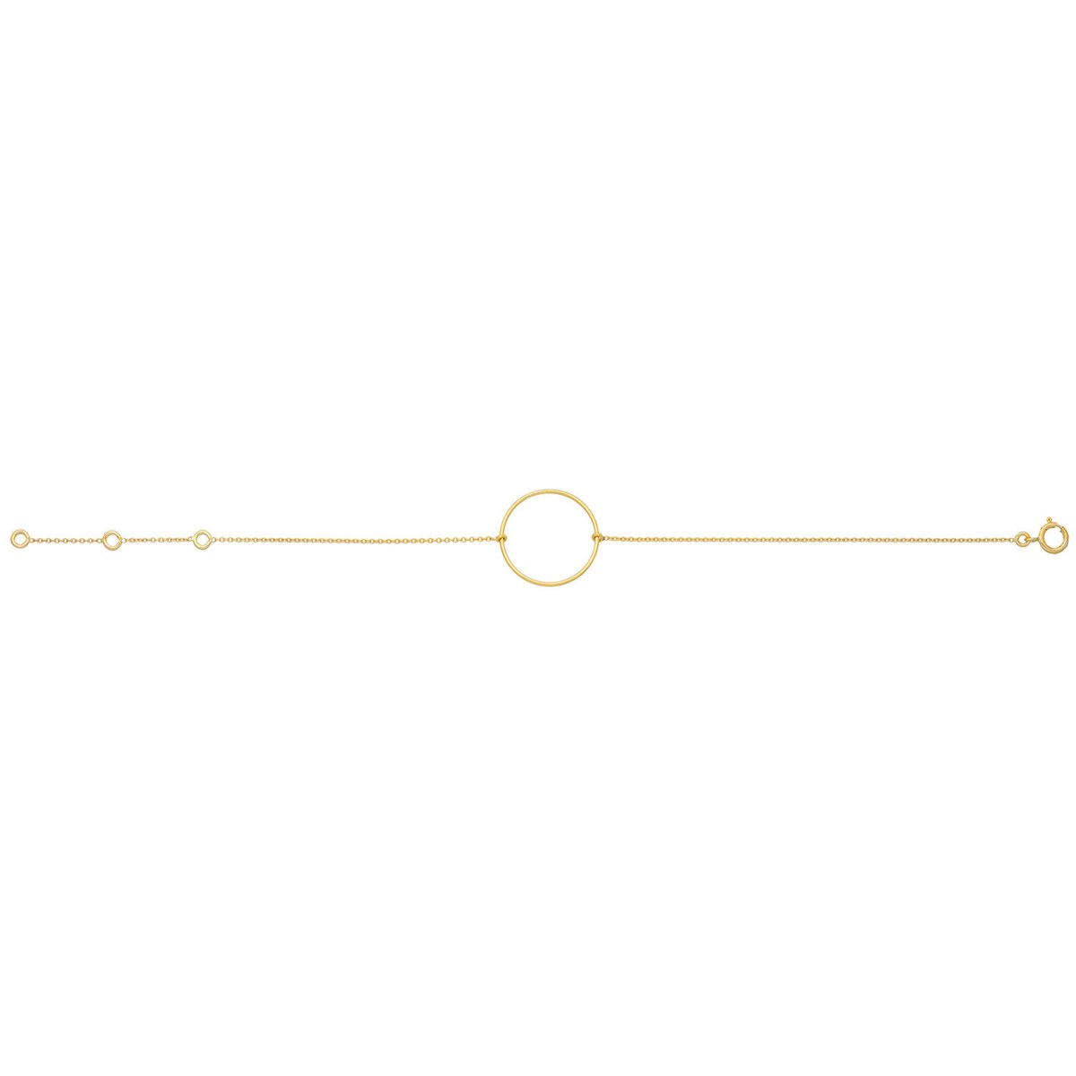 Bracelet cercle or jaune 18 carats