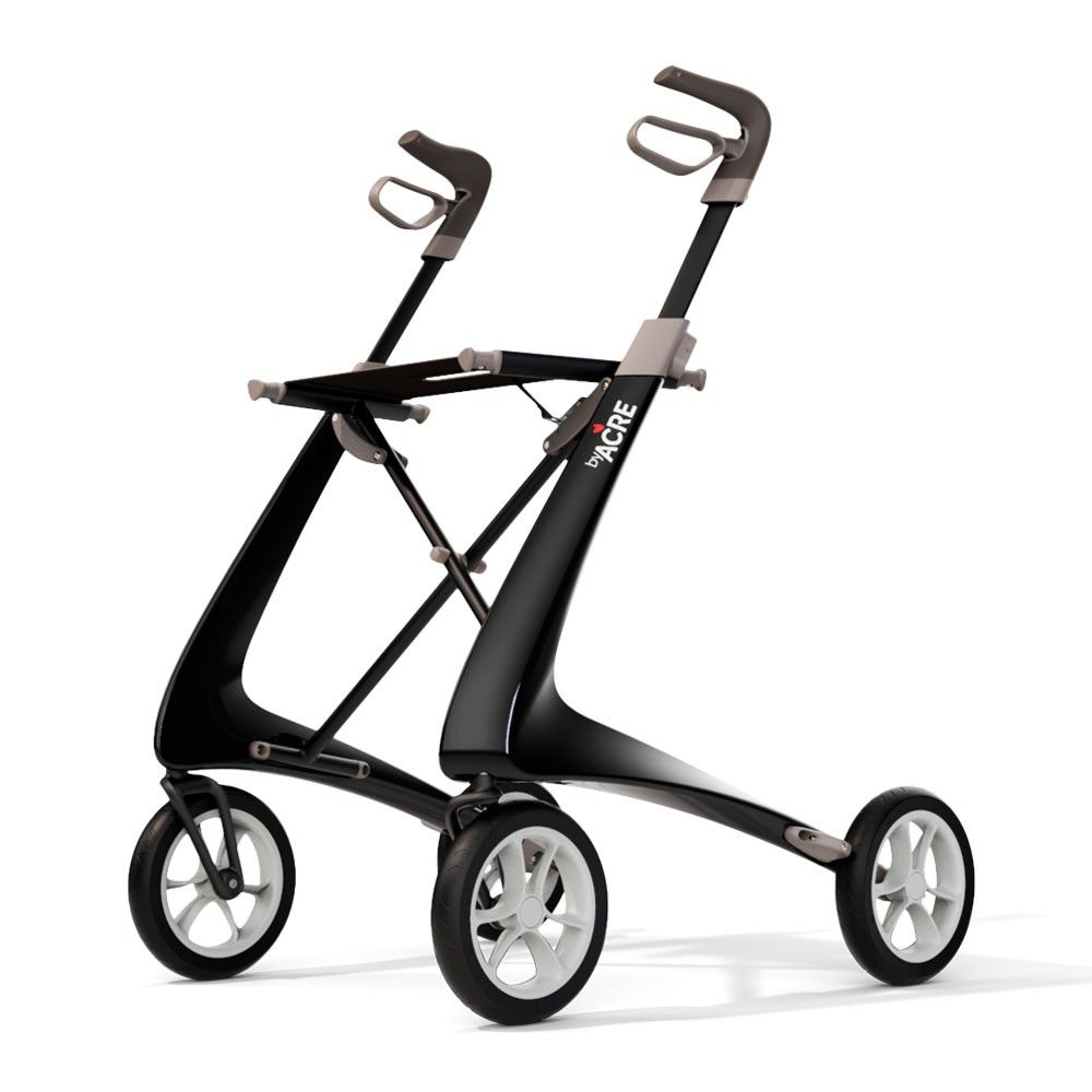 Carbon Ultralight Komfort Rollator schwarz