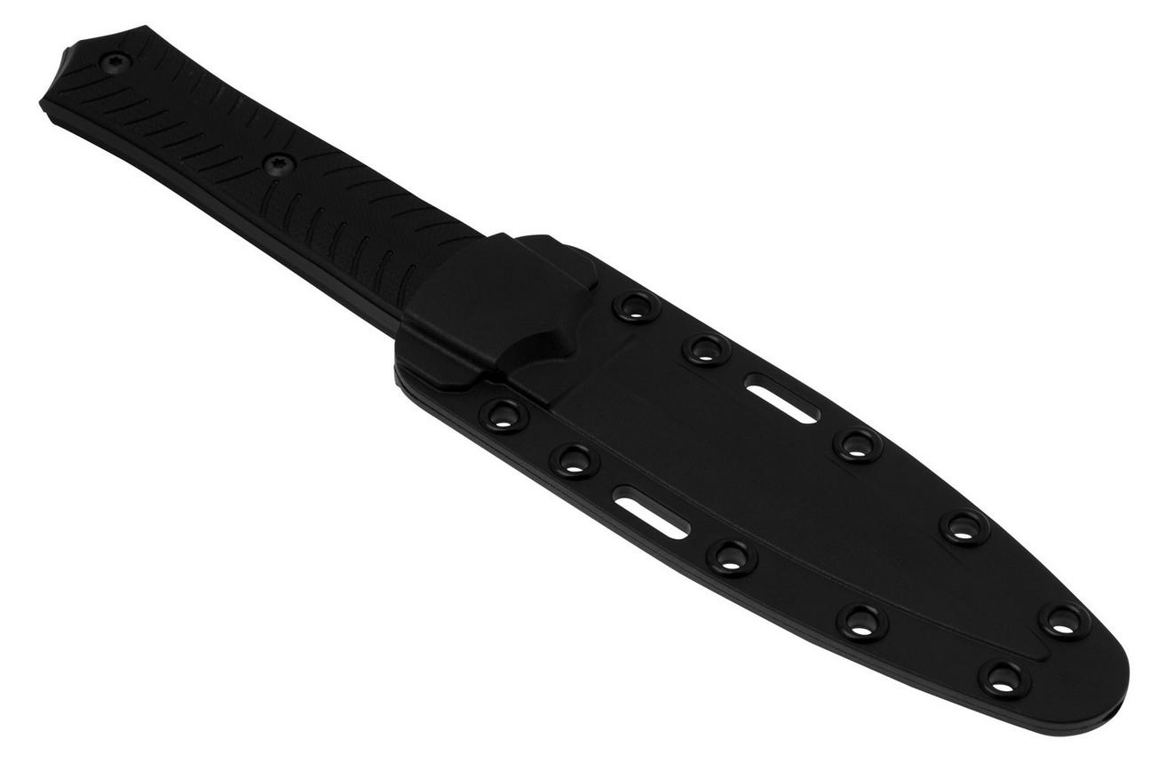CRKT Xolotl Fixed Veff Serrations 2263 Black Powder Coat SK-5, Black G10, dolkmes, Michael R. Rodriguez design
