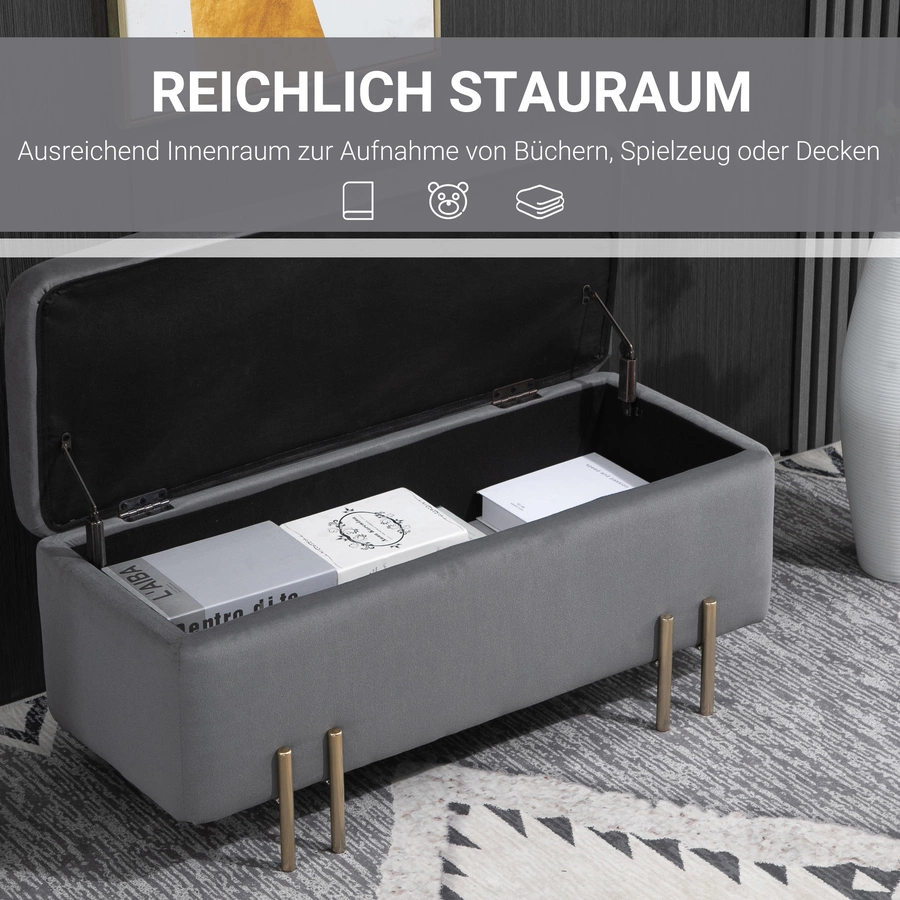 HOMCOM Sitzbank im elegantem Design dunkelgrau