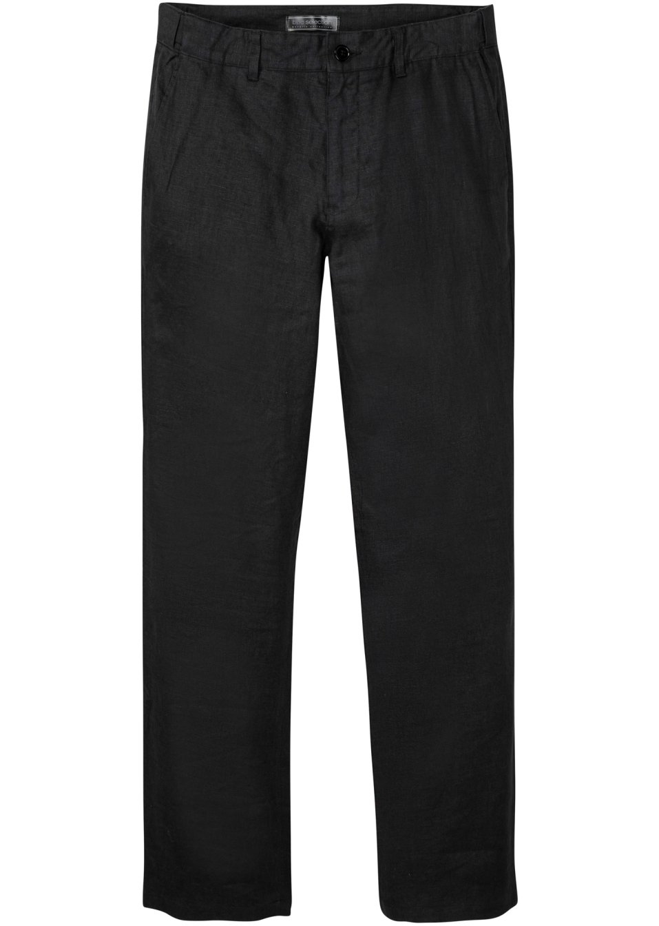 Pantalon chino en lin avec taille confortable Regular Fit, Straight