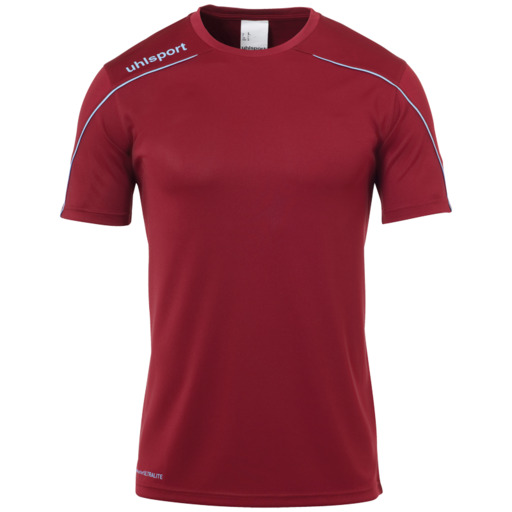 Camisa Stream 22 de manga curta, cor bordô, Uhlsport