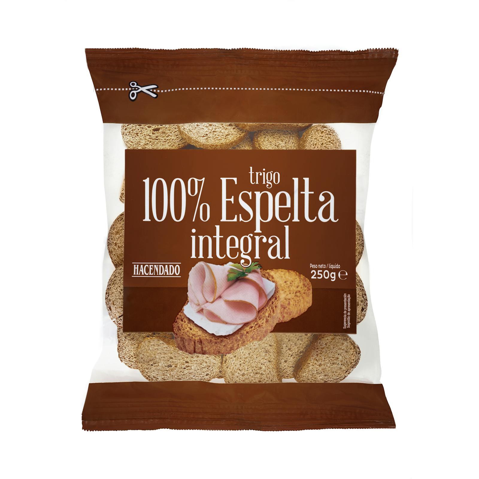 Toast d'épeautre 100 % blé entier Hacendado