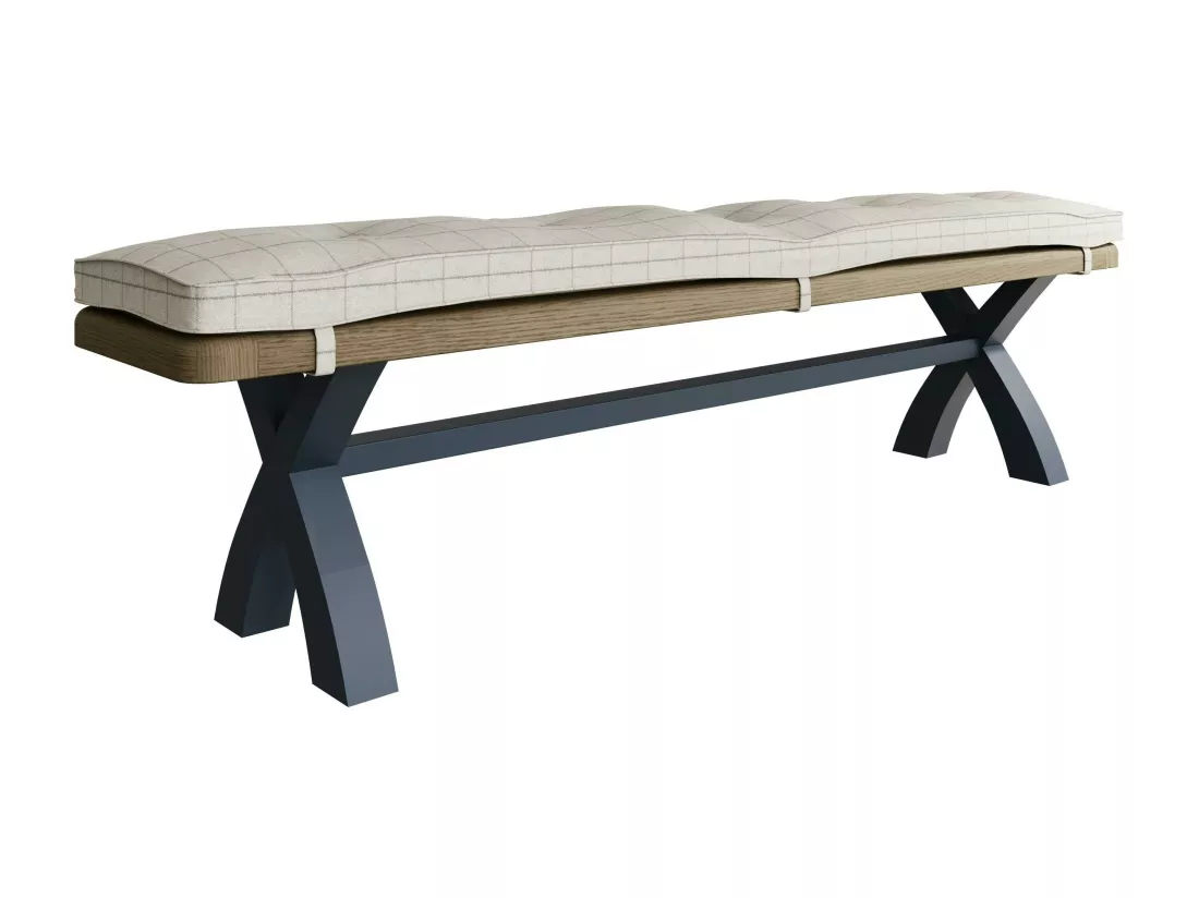Banc de table en bois finition bleu profond 2m HOVE