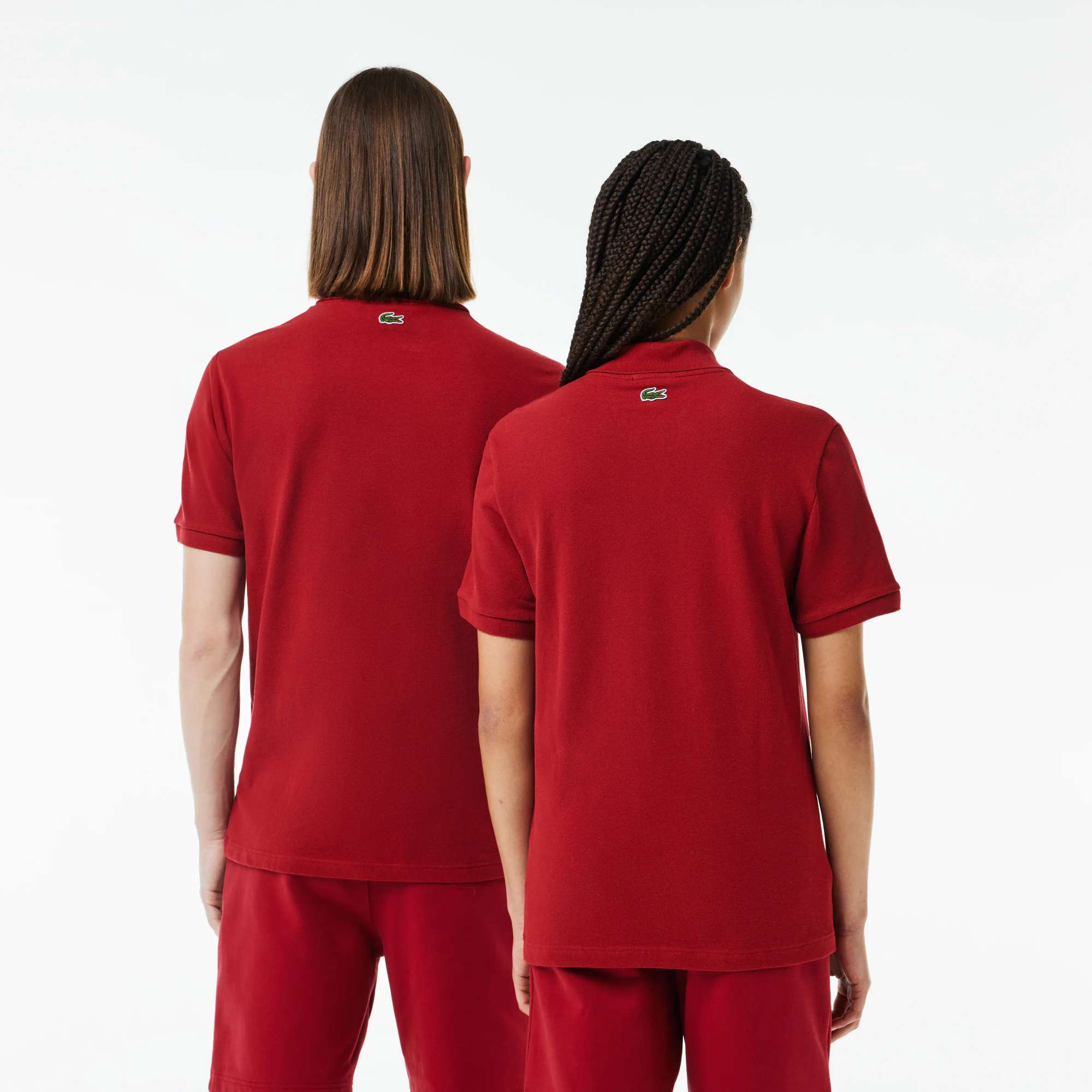 Polohemd mit LACOSTE-Signatur-Aufdruck Kurze Ärmel - Rot - Lacoste - Unisex
