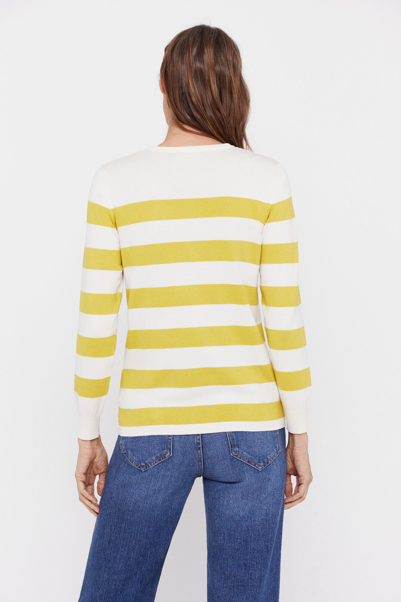 Camisa listrada em dois tons - Amarela