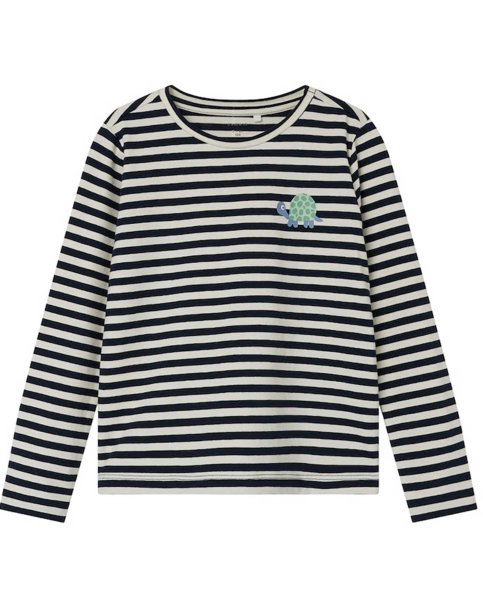 Langarmshirt NMMTARANNO TURTLE & STRIPES in dark sapphire