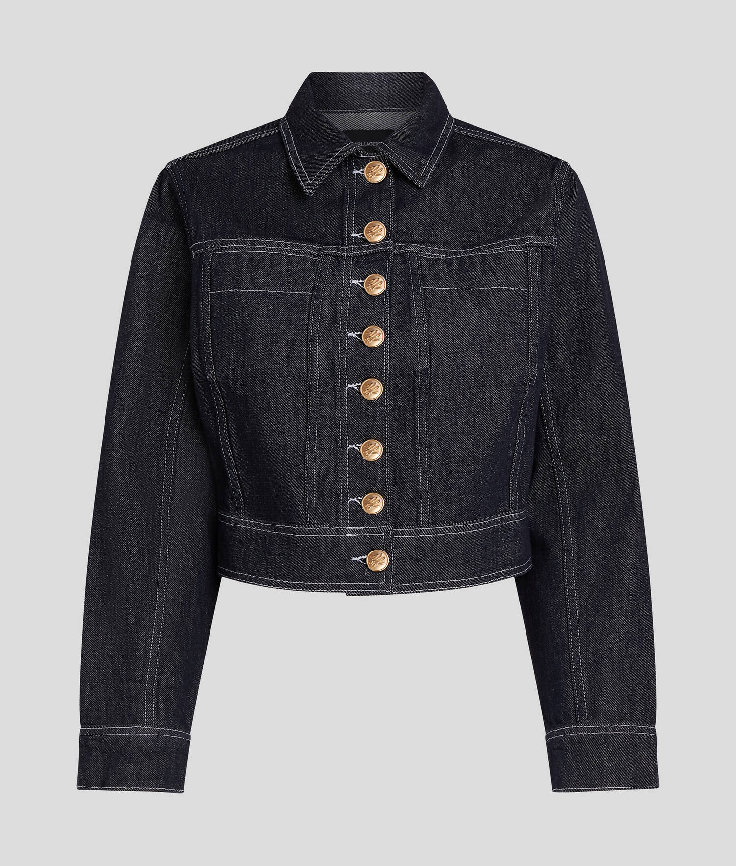 VESTE EN JEAN CROPPED - Bleu Foncé