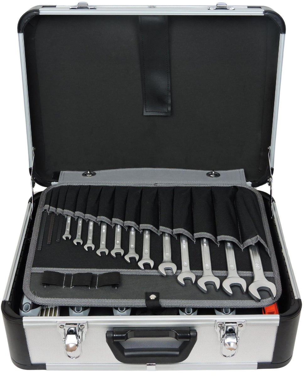 FAMEX 429-88 PRO gereedschapskoffer uitgerust met een 48-delige gereedschapsset.