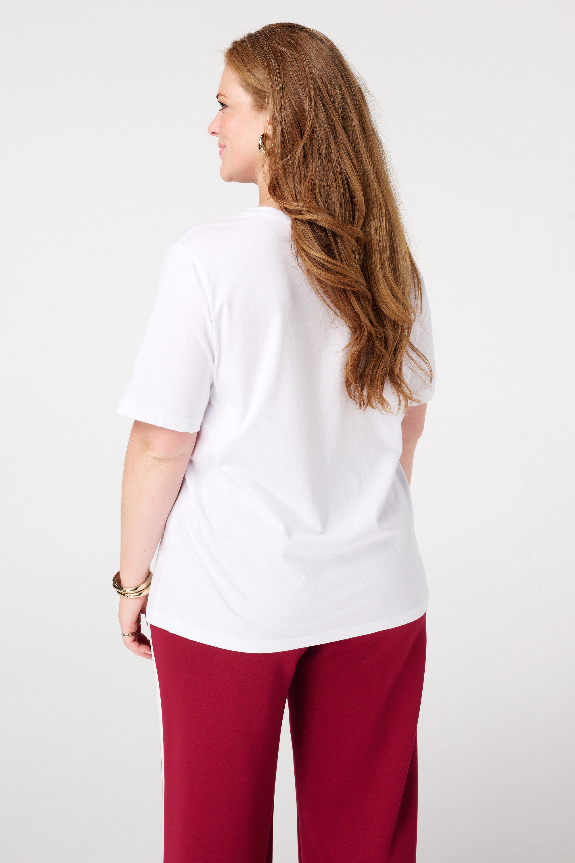 T-shirt met print Wit